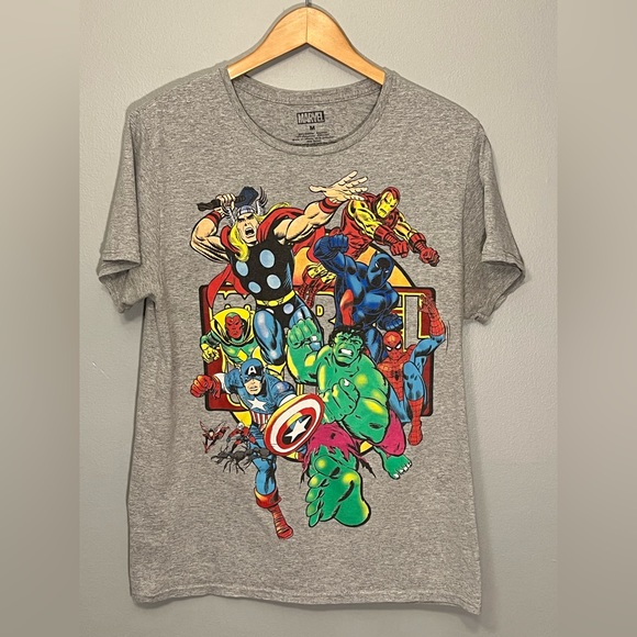 Marvel Other - Marvel Graphic Tee Spider-Man Hulk Iron Man size Medium